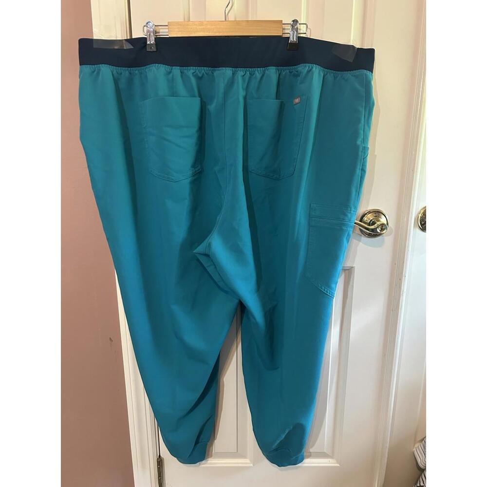 Figs Zamora High Waist Joggers Scrub Pants Womens 6XL 1SW200002 PO 4123 Teal - Picture 2 of 6